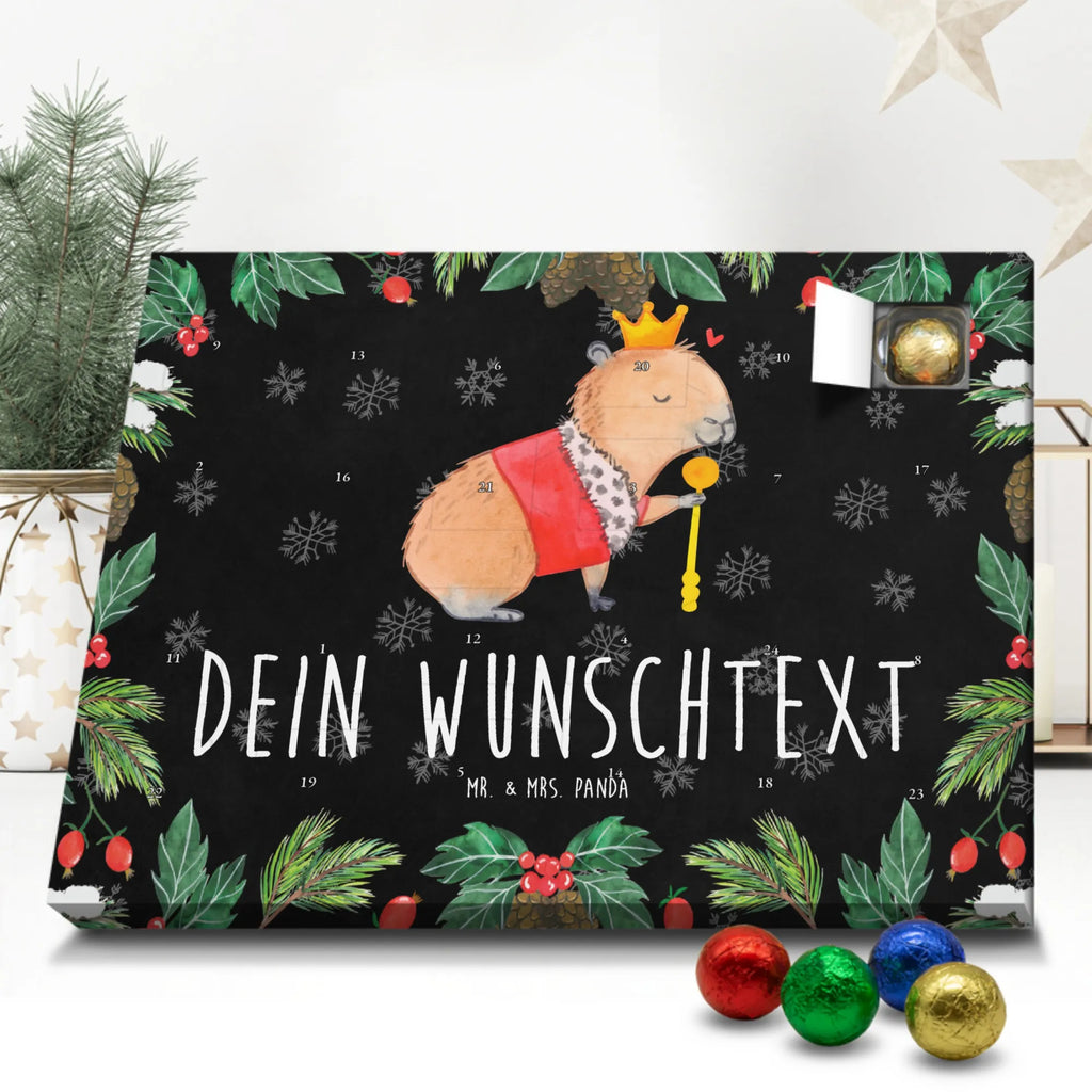 Adventskalender mit Namen Capybara König Adventskalender mit Namen, Personalisierter Adventskalender, Tiere, Tiermotive, Lustige Sprüche, Gute Laune, König, Capybara