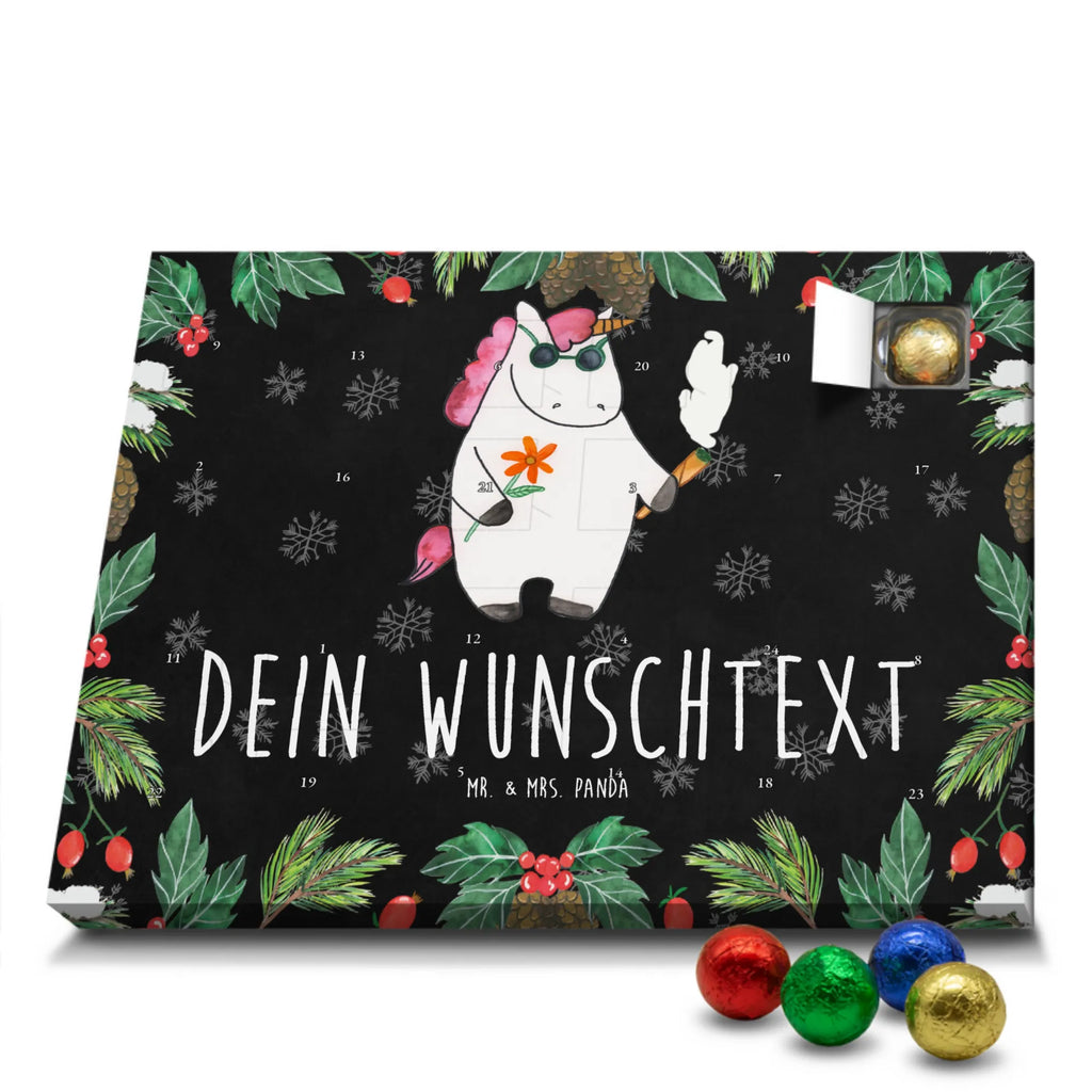 Personalisierter Schoko Adventskalender Einhorn Woodstock Personalisierter Adventskalender, Adventskalender mit Namen, Einhörner, Unicorn, Einhorn Deko, Einhorn, Party, Spaß. Lustig, Woodstock, Kiffen, Witzig, Joint, Alkohol, Zigarette