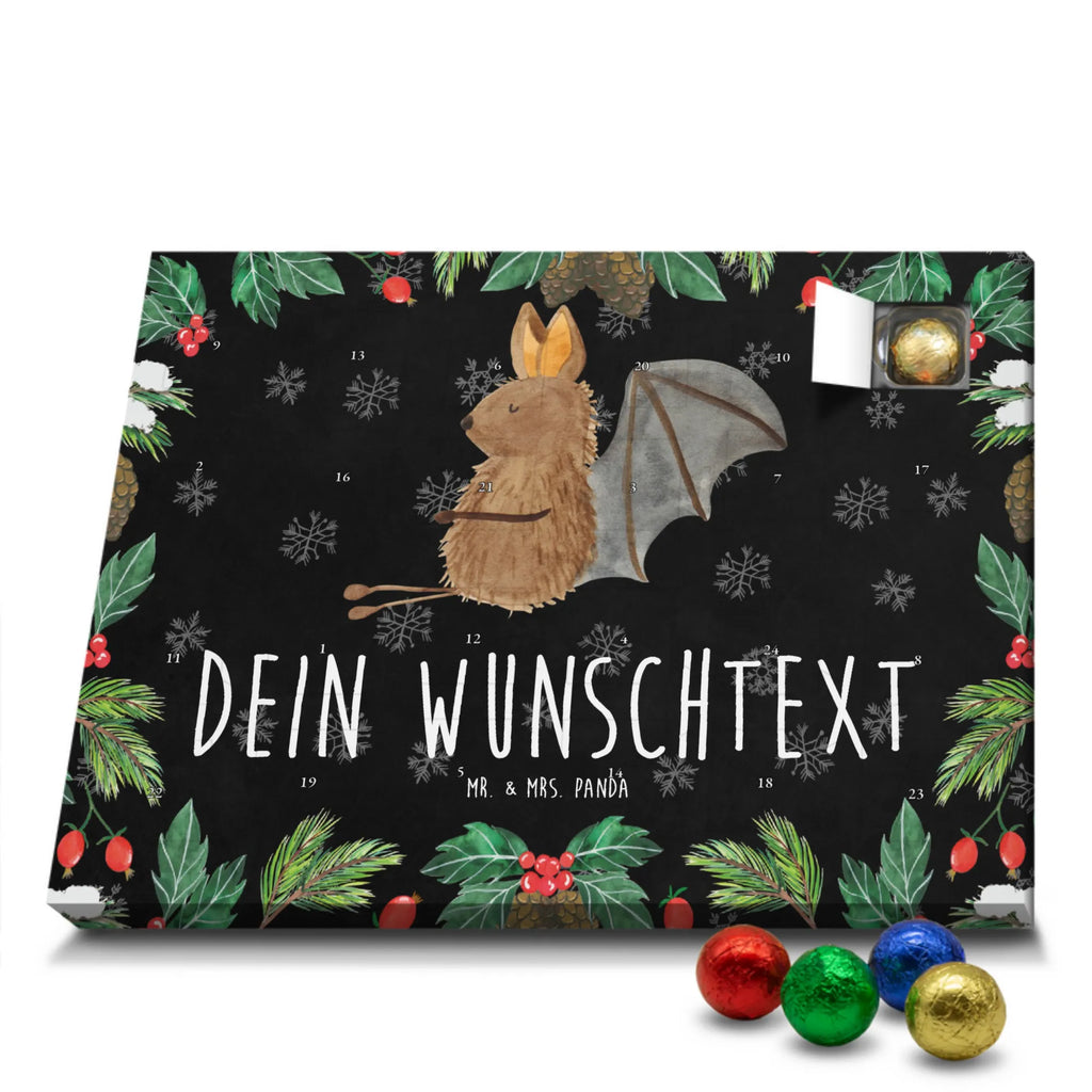 Personalisierter Schoko Adventskalender Fledermaus Sitzen Adventskalender mit Namen, Personalisierter Adventskalender, Tiere, Tiermotive, Lustige Sprüche, Gute Laune, Fledermäuse, Entspannen, Fledermaus, Motivation