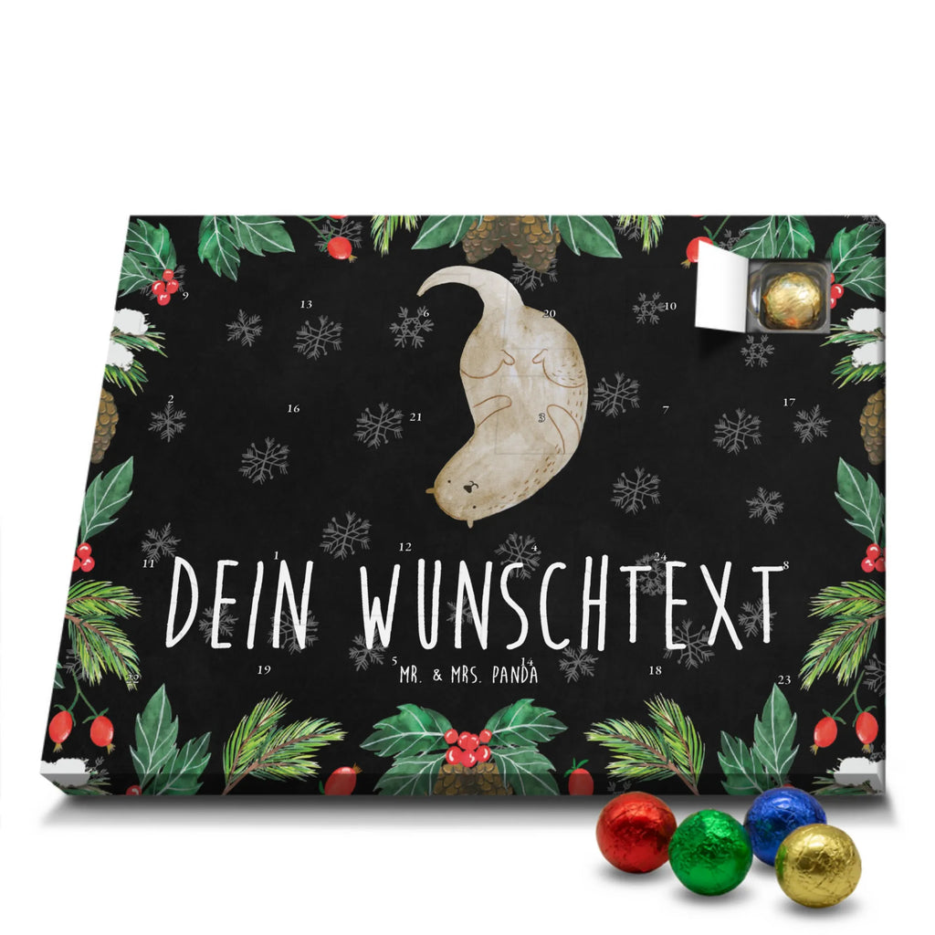 Personalisierter Schoko Adventskalender Otter Kopfüber Personalisierter Adventskalender, Adventskalender mit Namen, Fischotter, Seeotter, Otter, Otter Seeotter See Otter