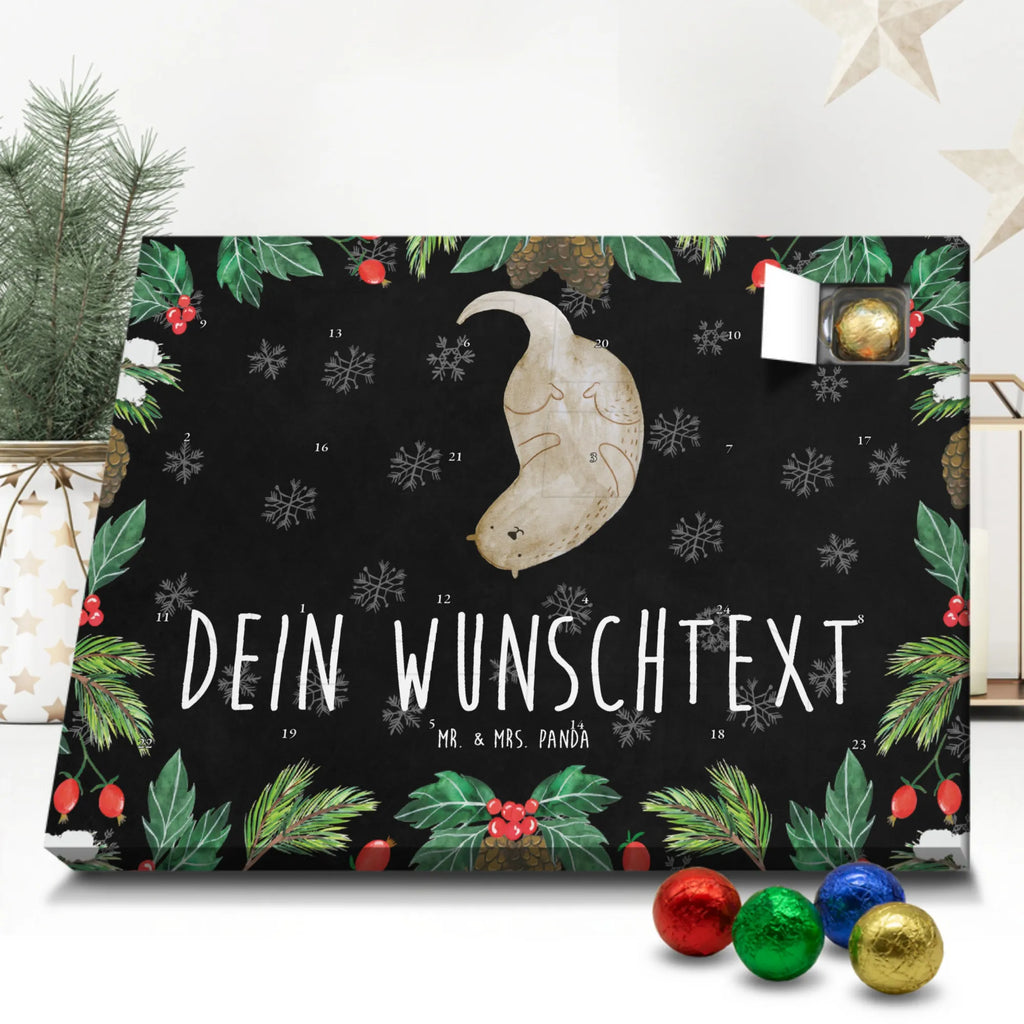 Personalisierter Schoko Adventskalender Otter Kopfüber Personalisierter Adventskalender, Adventskalender mit Namen, Fischotter, Seeotter, Otter, Otter Seeotter See Otter