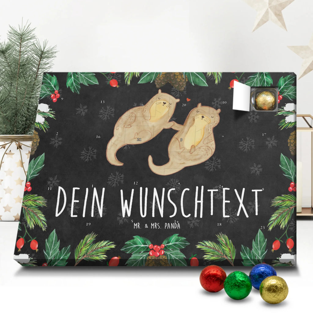 Adventskalender mit Namen Otter Hände halten Personalisierter Adventskalender, Adventskalender mit Namen, Fischotter, Seeotter, Otter, Otter Seeotter See Otter