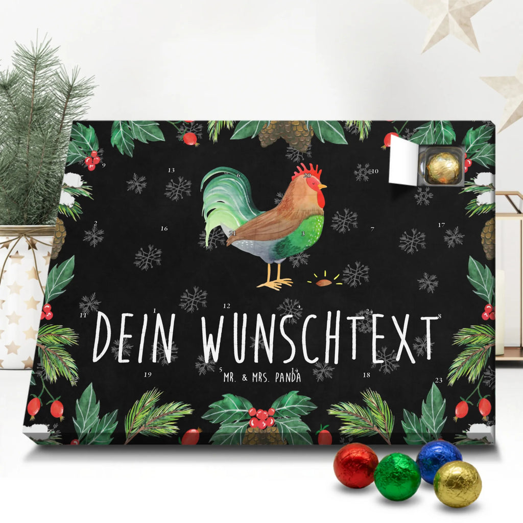 Personalisierter Schoko Adventskalender Hahn Korn Personalisierter Adventskalender, Adventskalender mit Namen, Landwirt, Landwirtin, Hoftiere, Bauernhof, Henne, Natur, Korn, Hahn, Eier