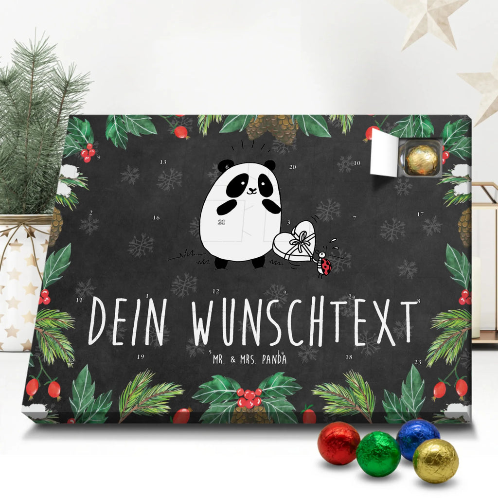  Panda Dziękuję Adventskalender mit Namen, Personalisierter Adventskalender