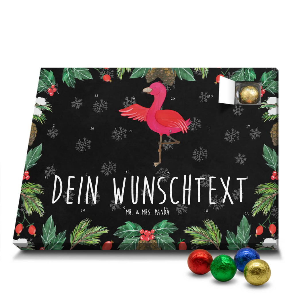 Adventskalender mit Namen Flamingo Yoga Personalisierter Adventskalender, Adventskalender mit Namen, Flamingo, Entspannung, Aufregen, Tiefenentspannung, Namaste, Yoga, Vogel, Achtsamkeit, Yoga-Übung, Ärger