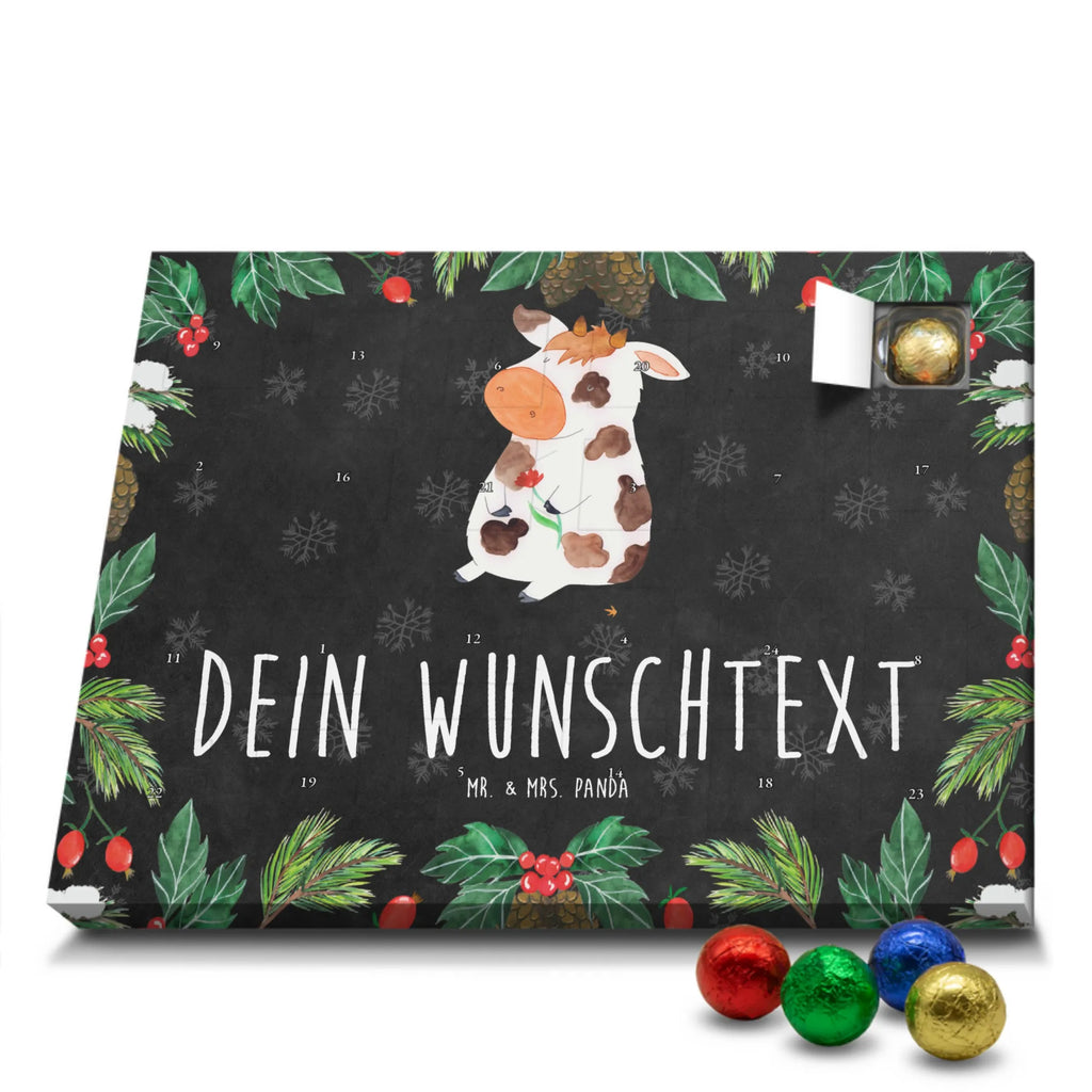 Personalisierter Schoko Adventskalender Kuh Personalisierter Adventskalender, Adventskalender mit Namen, Hoftiere, Landwirtin, Landwirt, Bauernhof, Milchkuh, Spruch, Träume, Kühe, Hof, Magie, Motivtion, Milch, Kuh, Flausen