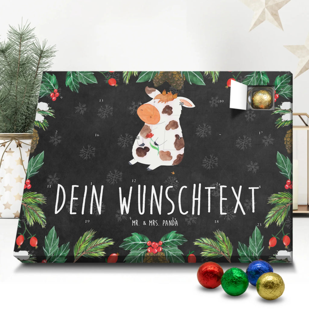 Personalisierter Schoko Adventskalender Kuh Personalisierter Adventskalender, Adventskalender mit Namen, Hoftiere, Landwirtin, Landwirt, Bauernhof, Milchkuh, Spruch, Träume, Kühe, Hof, Magie, Motivtion, Milch, Kuh, Flausen