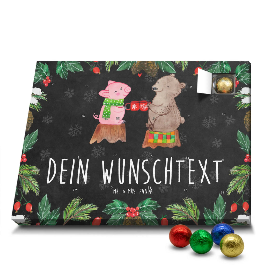 Adventskalender mit Namen Glühschwein Sause Personalisierter Adventskalender, Adventskalender mit Namen, Wintermotiv, Weihnachtsdeko, Weihnachten, Winter, Heiligabend, Advent, Nikolaus, Prost, Weihnachtszeit, Alles Gute, Bär, Schwein
