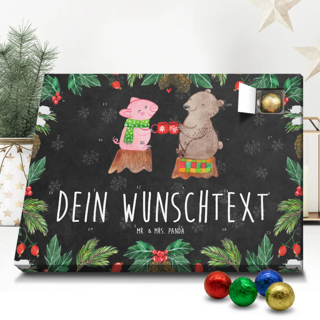 Adventskalender mit Namen Glühschwein Sause Personalisierter Adventskalender, Adventskalender mit Namen, Wintermotiv, Weihnachtsdeko, Weihnachten, Winter, Heiligabend, Advent, Nikolaus, Prost, Weihnachtszeit, Alles Gute, Bär, Schwein