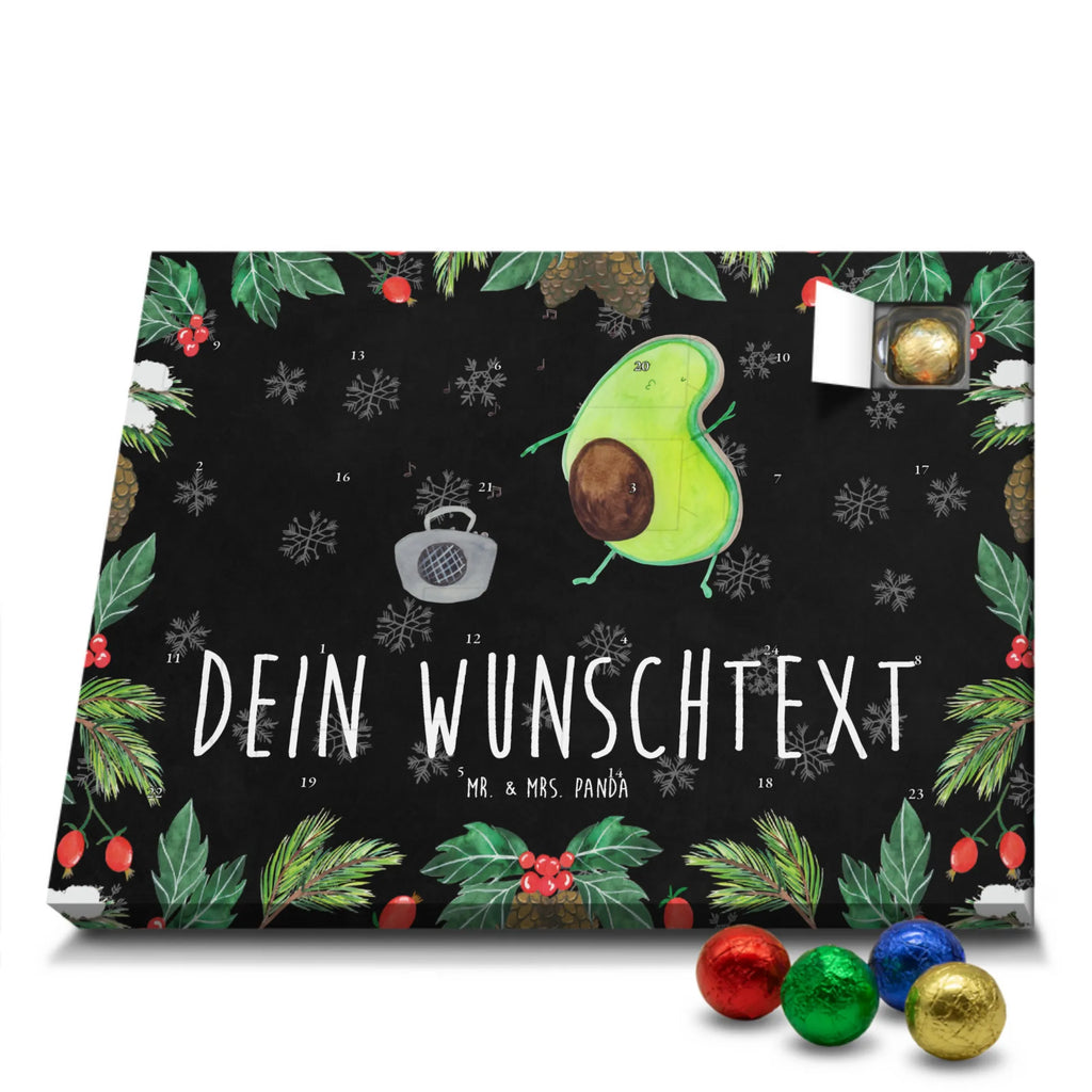 Adventskalender mit Namen Avocado Tanzen Personalisierter Adventskalender, Adventskalender mit Namen, Gesund, Vegan, Veggie, Avocado