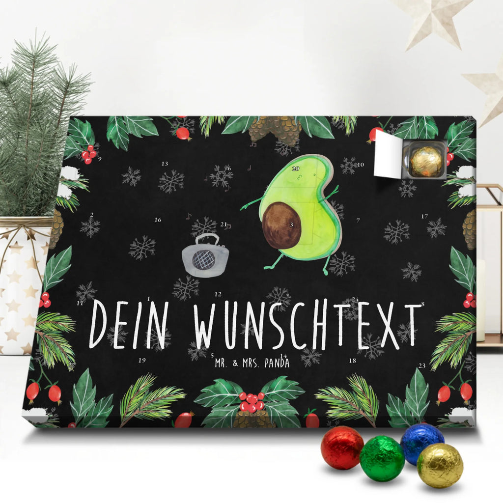 Adventskalender mit Namen Avocado Tanzen Personalisierter Adventskalender, Adventskalender mit Namen, Gesund, Vegan, Veggie, Avocado