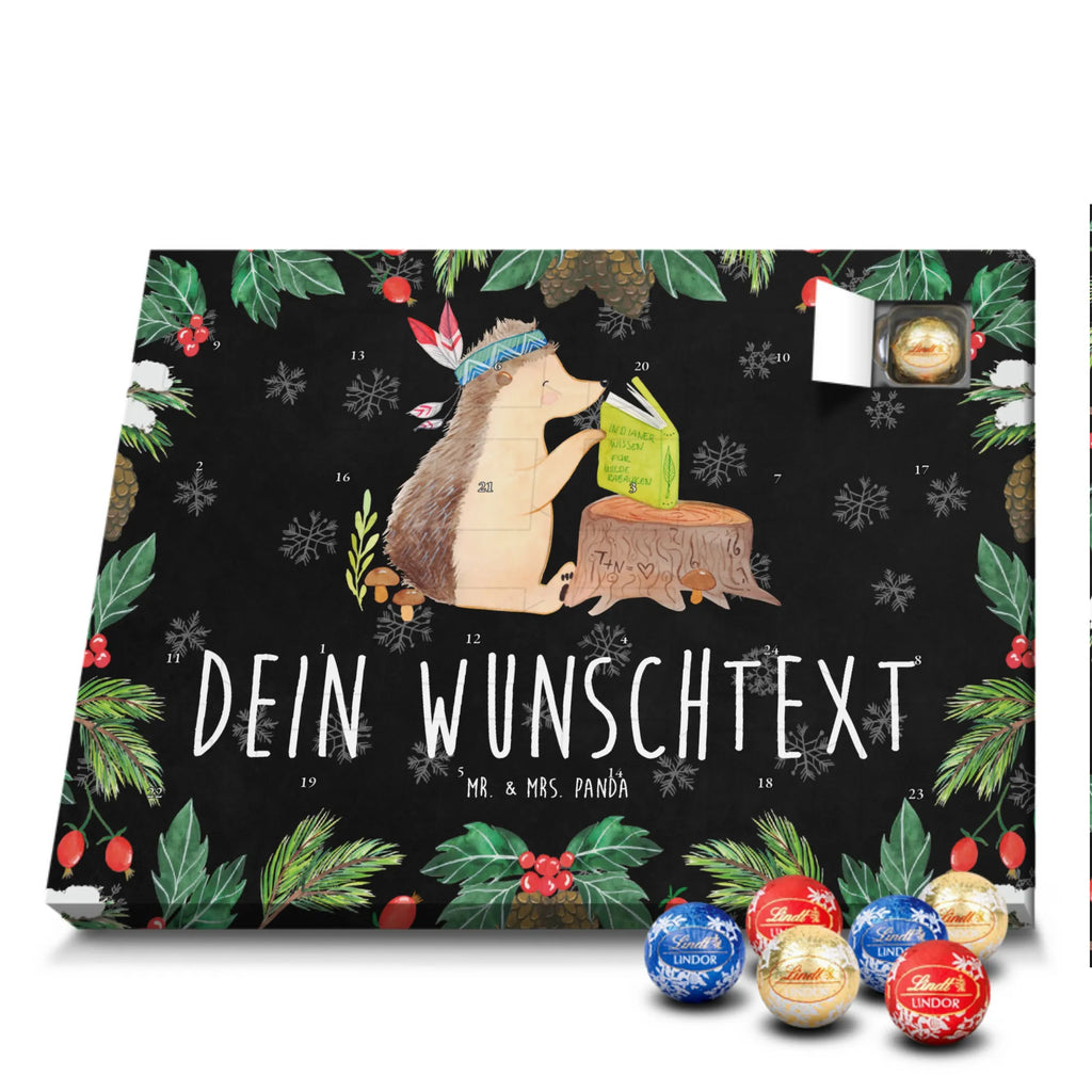 Adventskalender mit Namen Igel Federschmuck Adventskalender mit Namen, Personalisierter Adventskalender, Tiere, Waldtiere, Igel, Indianer, Abenteuer, Lagerfeuer, Camping