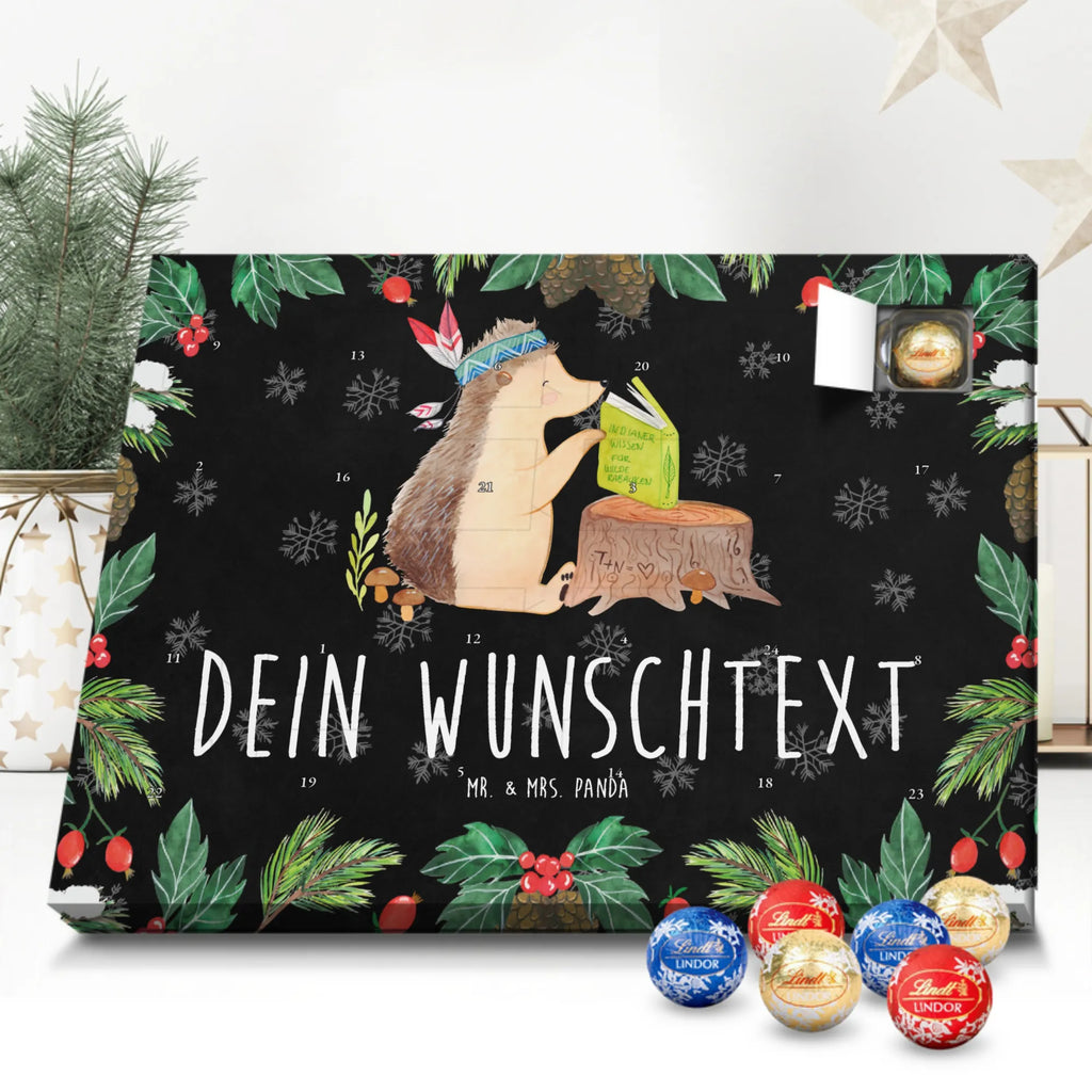 Adventskalender mit Namen Igel Federschmuck Adventskalender mit Namen, Personalisierter Adventskalender, Tiere, Waldtiere, Igel, Indianer, Abenteuer, Lagerfeuer, Camping