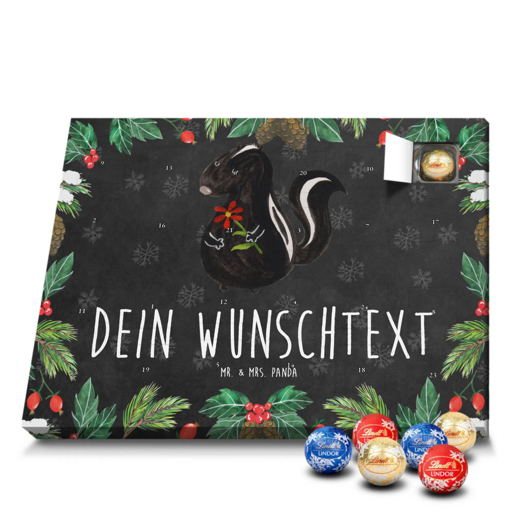 Adventskalender mit Namen Stinktier Blume Personalisierter Adventskalender, Adventskalender mit Namen, Stinktier, Skunk, Dreams, Stinker, Träume, Stinki, Wildtier, Verträumt, Tagträumer, Raubtier