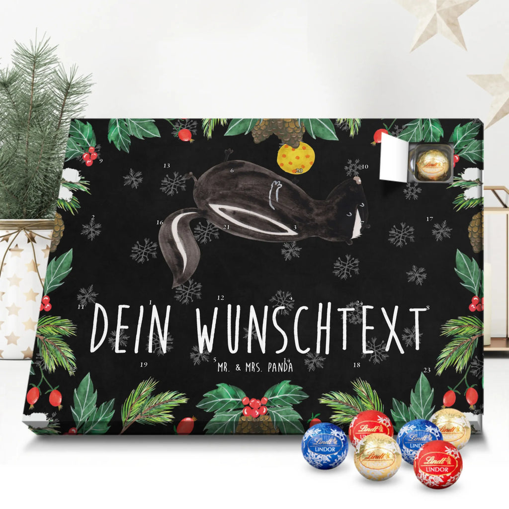 Adventskalender mit Namen Stinktier Ball Adventskalender mit Namen, Personalisierter Adventskalender, Skunk, Stinktier, Stinker, Wildtier, Verspielt, Weisheit, Stinki, Raubtier