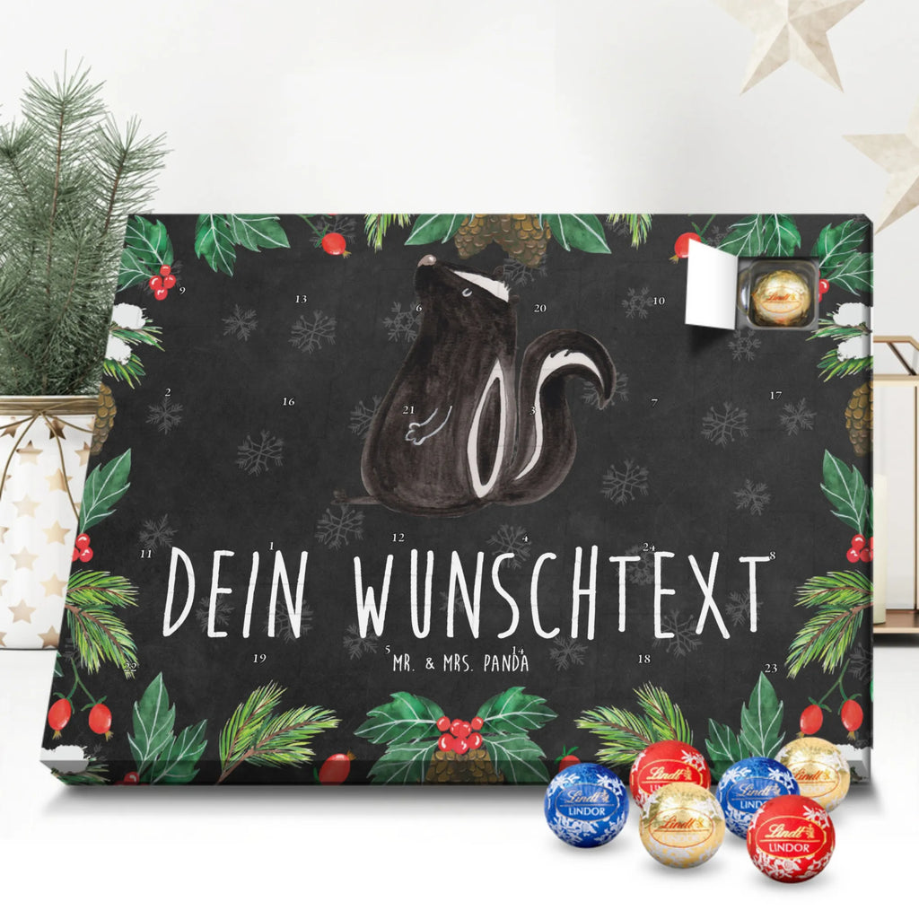  skunks siedzenie Adventskalender mit Namen, Personalisierter Adventskalender, Stinktier, Skunk, Raubtier, Wildtier, Büro, Besserwisser, Recht, Spruch, Stinki, Stinker