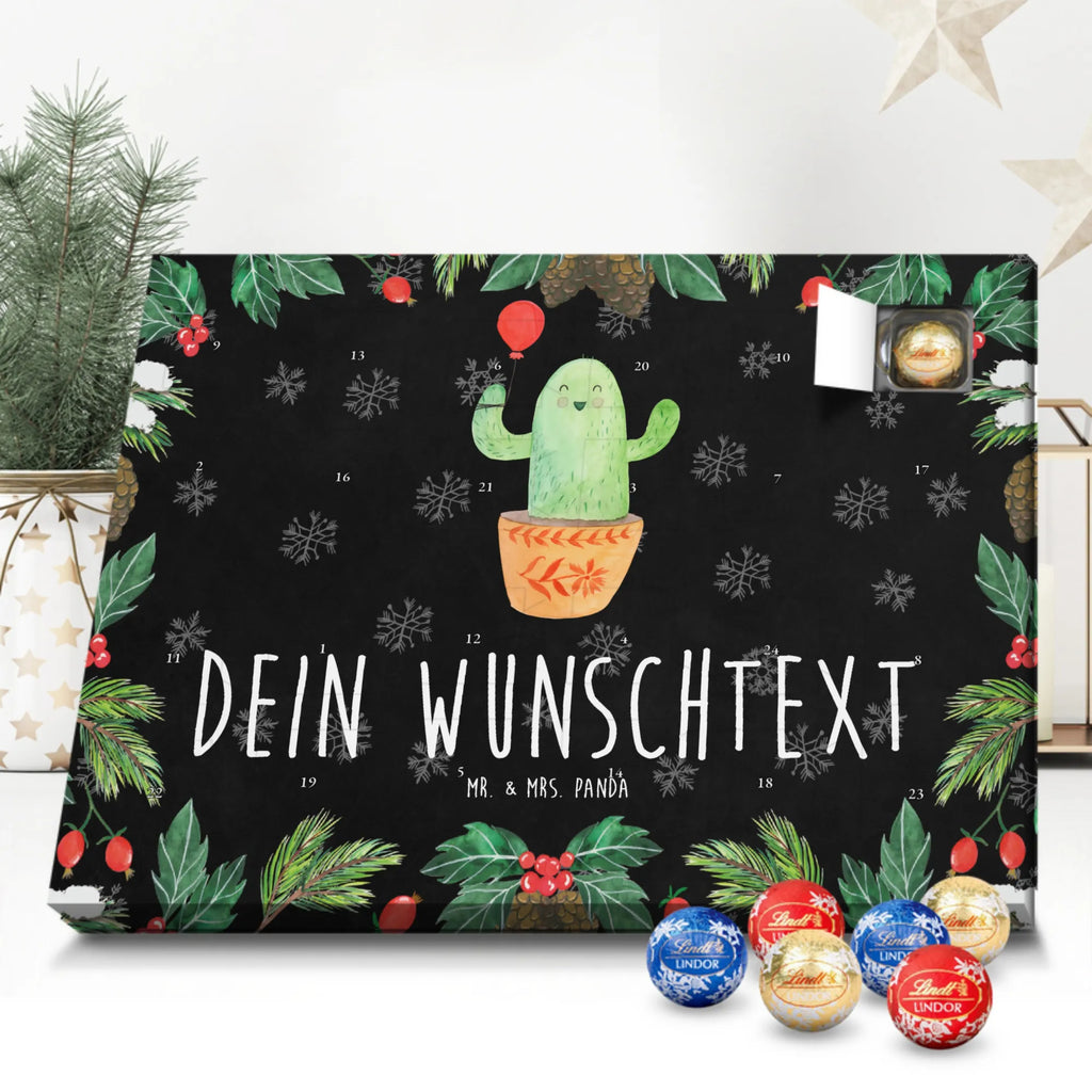 Personalisierter Schoko Adventskalender Kaktus Luftballon Personalisierter Adventskalender, Adventskalender mit Namen, Kakteen, Kaktus, Ausbildung, Freund, Stress, Freude, Prüfung, Freundin, Luftballon, Büroalltag, Büro, Neustart