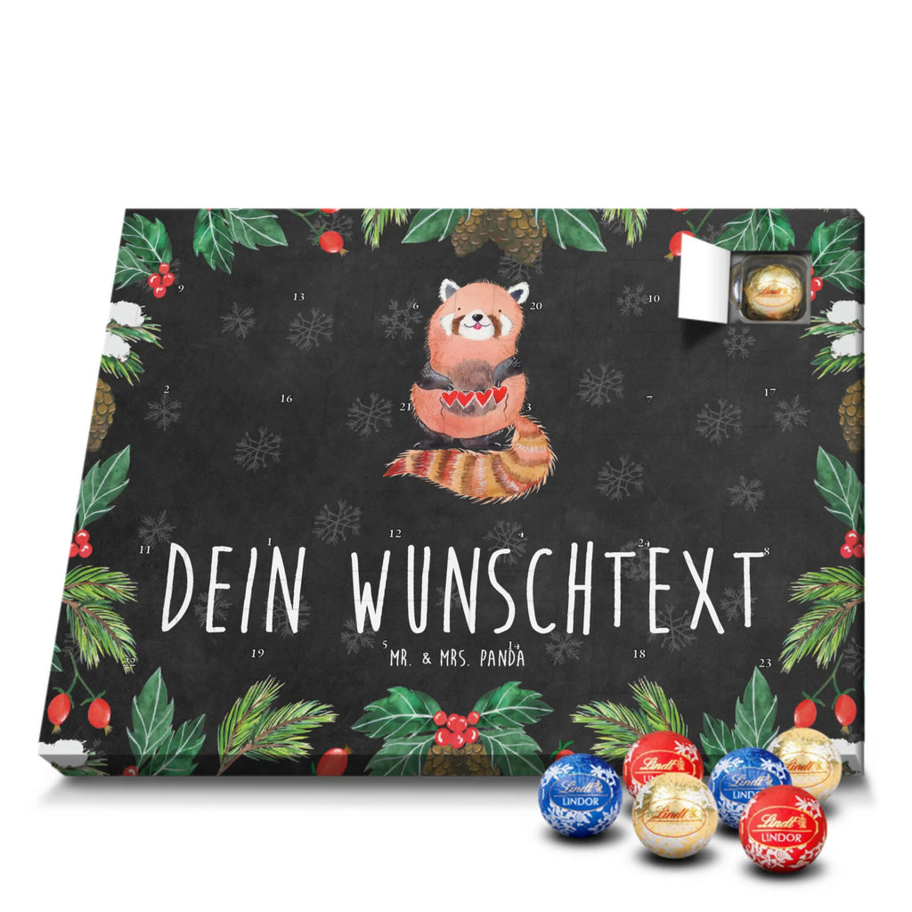 Adventskalender mit Namen Roter Panda Adventskalender mit Namen, Personalisierter Adventskalender, Tiere, Tiermotive, Lustige Sprüche, Gute Laune, Panda, Liebe, Rot, Liebling, Lieblingsmensch, Herz