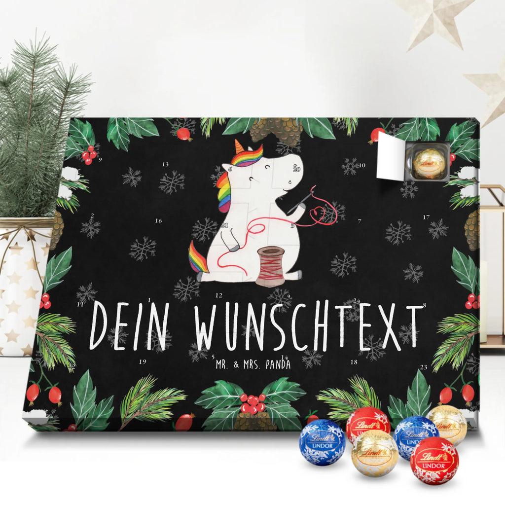 Personalisierter Schoko Adventskalender Einhorn Näherin Personalisierter Adventskalender, Adventskalender mit Namen, Einhörner, Unicorn, Einhorn Deko, Einhorn, Nähen, Nähzimmer, Mädchen, Basteln, Näherin, Häkeln, Stricken, Freundin