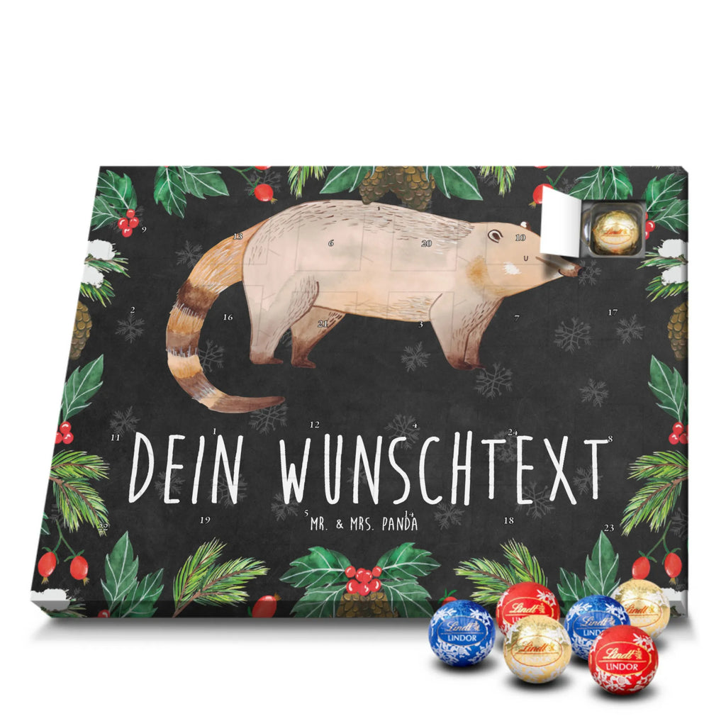 Adventskalender mit Namen Nasenbär Adventskalender mit Namen, Personalisierter Adventskalender, Tiere, Tiermotive, Lustige Sprüche, Gute Laune, Bär, Rüsselbär, Nasenbär, Nasenbären