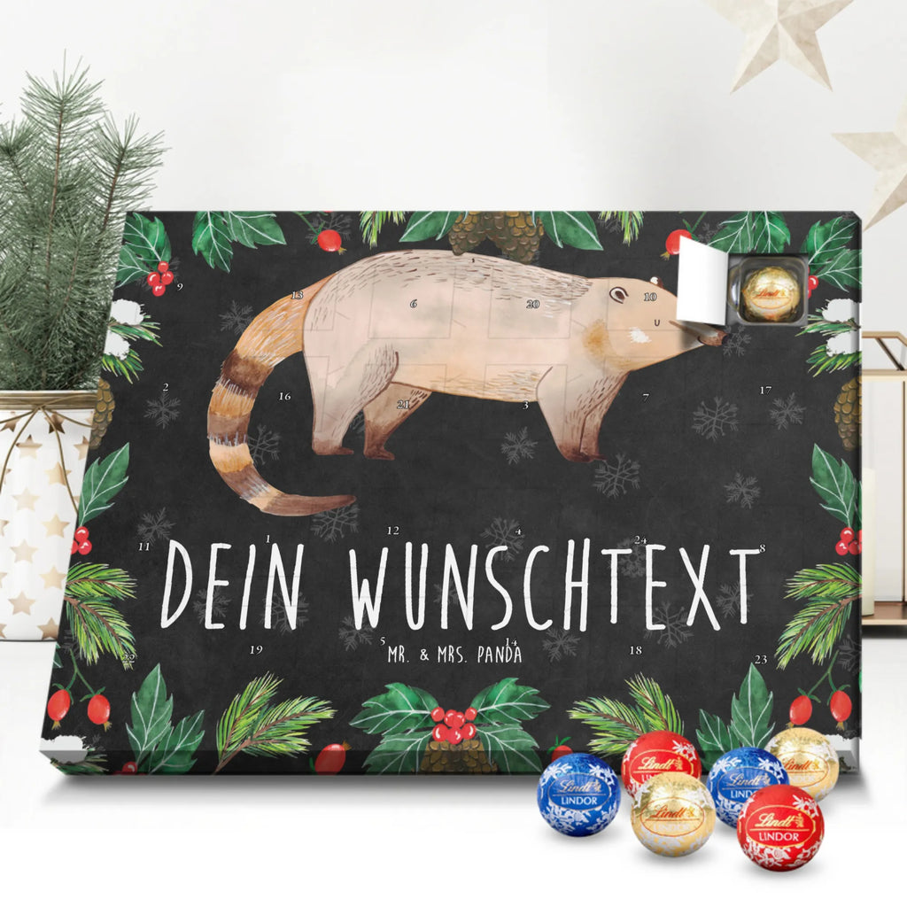 Adventskalender mit Namen Nasenbär Adventskalender mit Namen, Personalisierter Adventskalender, Tiere, Tiermotive, Lustige Sprüche, Gute Laune, Bär, Rüsselbär, Nasenbär, Nasenbären