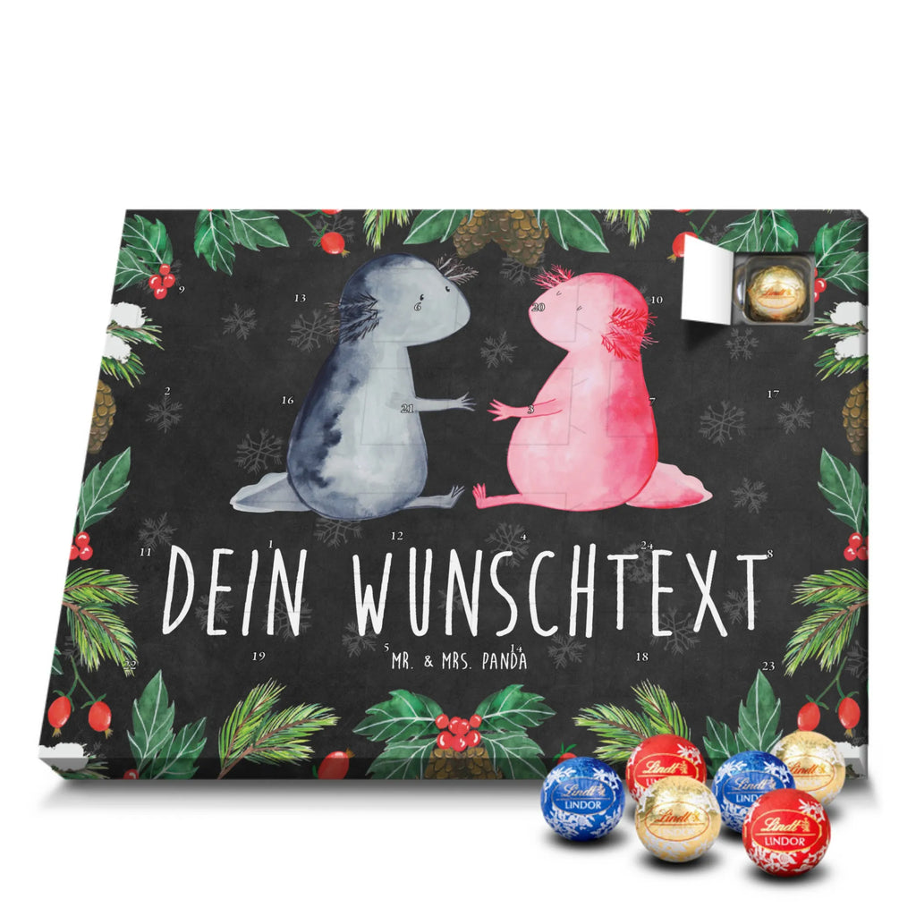 Personalisierter Schoko Adventskalender Axolotl Liebe Personalisierter Adventskalender, Adventskalender mit Namen, Molch, Axolotl, Lurche, Lurch, Schwanzlurch, Liebe, Axolot, Valentinstag, Verlobter, Ehemann, Jahrestag, Liebesbeweis, Freund, Große Liebe