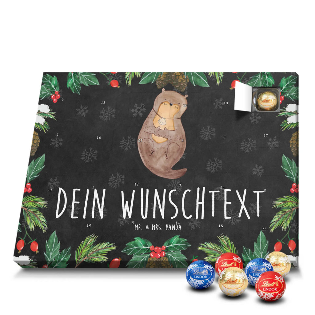 Personalisierter Schoko Adventskalender Otter Muschel Adventskalender mit Namen, Personalisierter Adventskalender, Otter, Fischotter, Seeotter, Grübeln, Büro, Motivation, Tagträumen, Otterliebe, Träumen