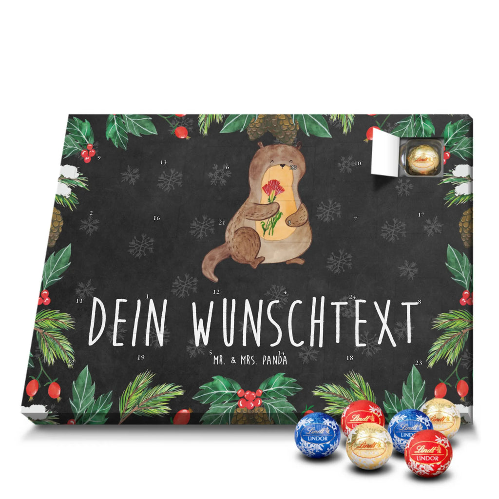 Adventskalender mit Namen Otter Blumenstrauß Personalisierter Adventskalender, Adventskalender mit Namen, Otter, Fischotter, Seeotter, Otter Seeotter See Otter