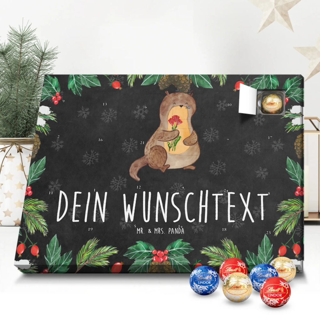 Adventskalender mit Namen Otter Blumenstrauß Adventskalender mit Namen, Personalisierter Adventskalender, Fischotter, Seeotter, Otter, Otter Seeotter See Otter