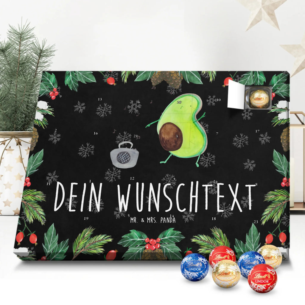 Adventskalender mit Namen Avocado Tanzen Personalisierter Adventskalender, Adventskalender mit Namen, Gesund, Vegan, Veggie, Avocado
