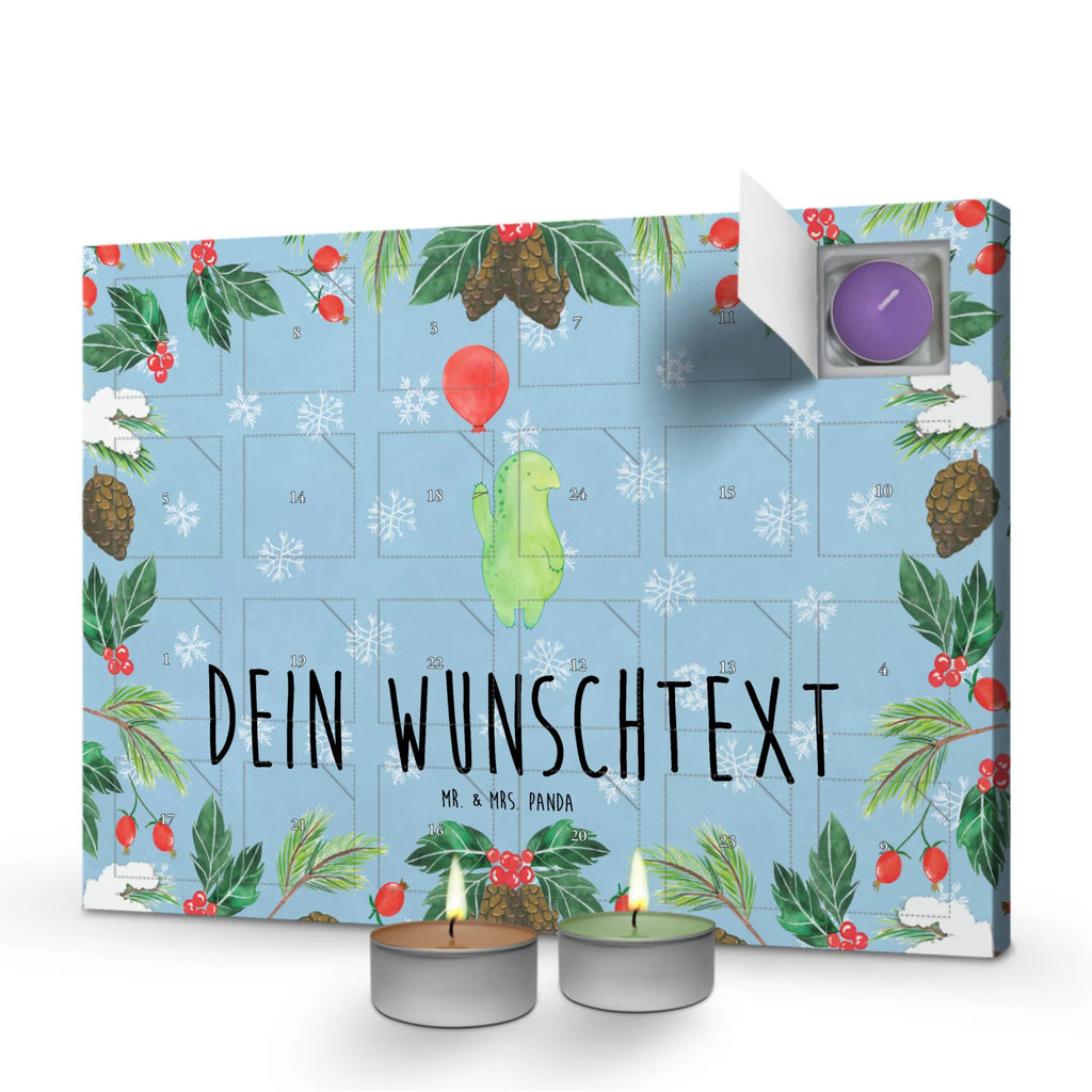 Personalisierter Duftkerzen Adventskalender Schildkröte Luftballon Personalisierter Duftkerzen Adventskalender, Schildkröte, Schildkröten, Motivationsspruch, Mutausbruch, Motivation