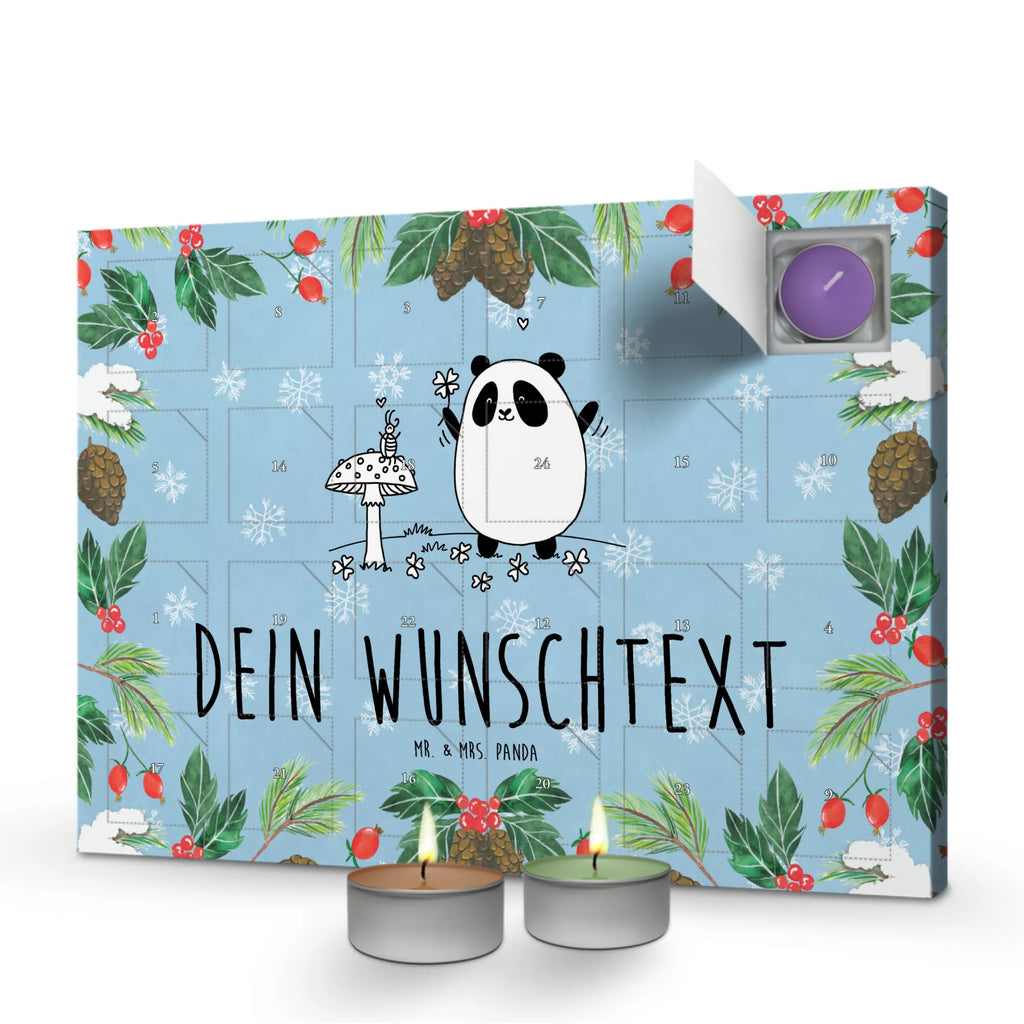 Personalisierter Duftkerzen Adventskalender Panda Glück Personalisierter Duftkerzen Adventskalender