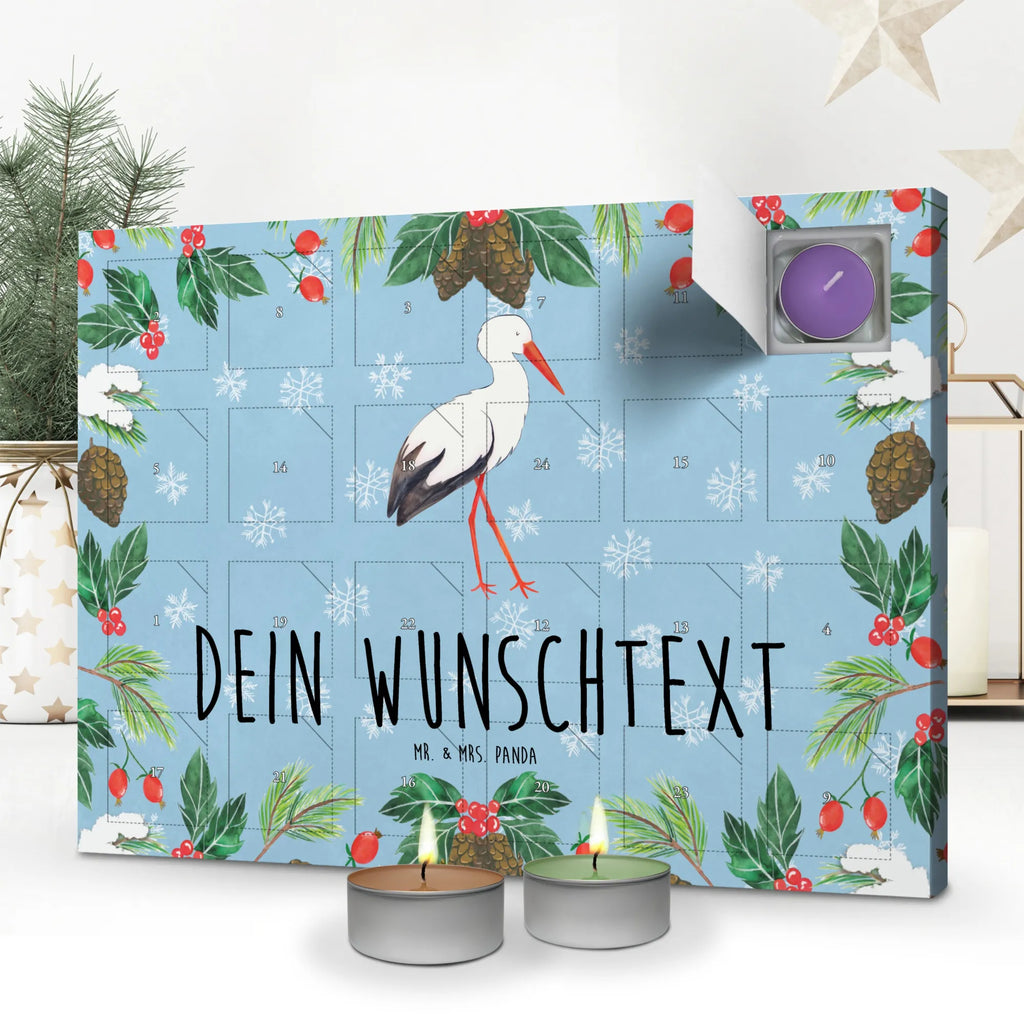 Personalisierter Duftkerzen Adventskalender Storch Personalisierter Duftkerzen Adventskalender, Tiermotive, Tiere, Gute Laune, Lustige Sprüche, Schwangerschaft, Geburt, Mutter Werden, Schwanger, Storch, Babybauch, Störche, Mütter, Mutter, Baby