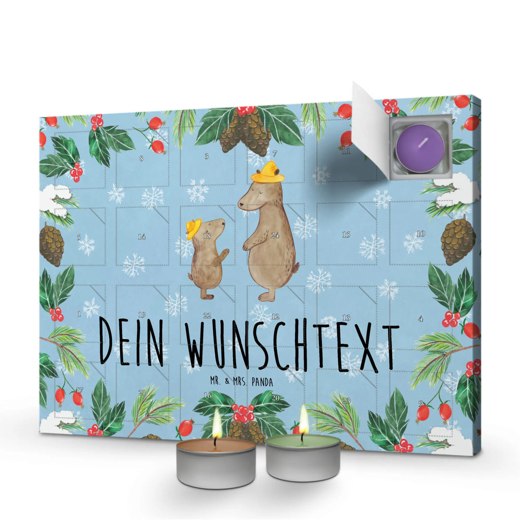 Personalisierter Duftkerzen Adventskalender Bären mit Hut Personalisierter Duftkerzen Adventskalender, Mama, Oma, Opa, Schwester, Papa, Bruder, Muttertag, Vatertag, Familie, Dad, Vater, Paps, Family, Kinder, Daddy, Papi, Kind, Vater-Sohn, Lieblingsmensch, Söhne, Bär, Vorbild, Sohn, Bären