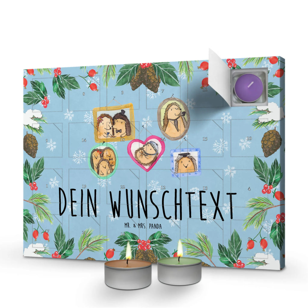 Personalisierter Duftkerzen Adventskalender Igel Familie Personalisierter Duftkerzen Adventskalender, Mama, Oma, Opa, Schwester, Papa, Bruder, Muttertag, Vatertag, Familie, Igel, Zusammenhalt, Bilder, Glück, Liebe