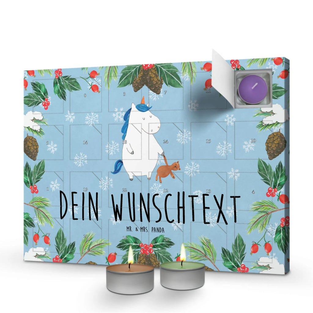 Personalisierter Duftkerzen Adventskalender Einhorn Teddy Personalisierter Duftkerzen Adventskalender, Einhorn, Einhorn Deko, Einhörner, Unicorn, Single, Singleleben, Träumen, Bett, Freundin, Gute Nacht, schlafen