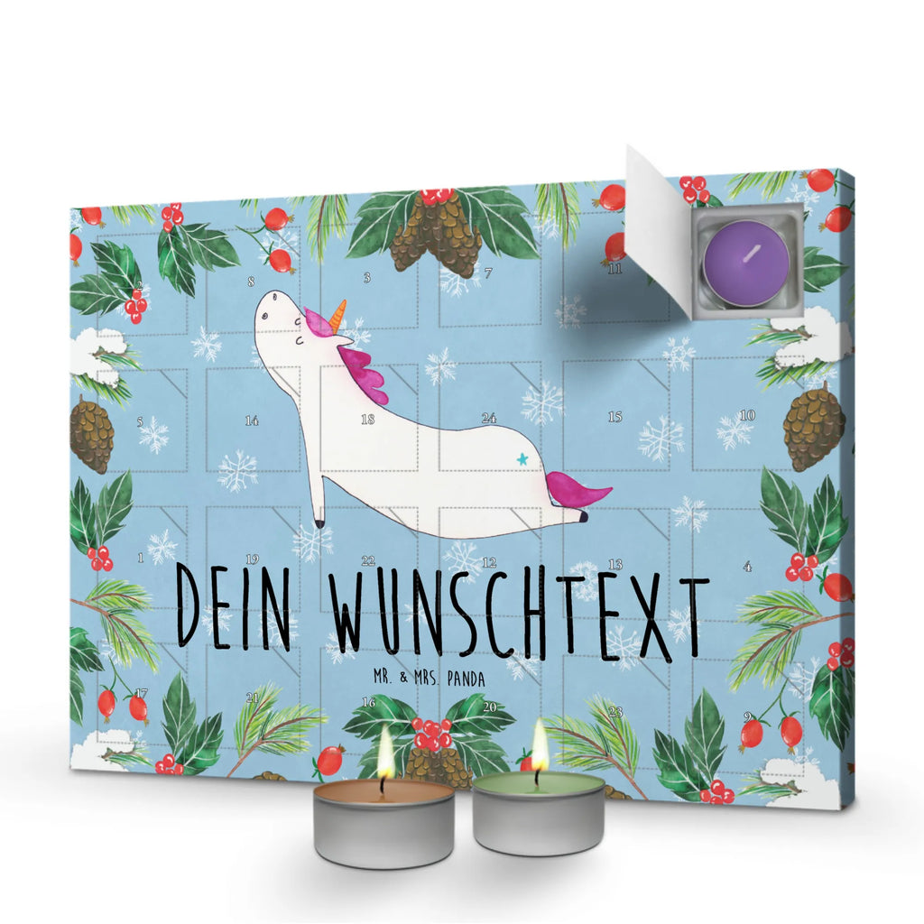 Personalisierter Duftkerzen Adventskalender Einhorn Yoga Personalisierter Duftkerzen Adventskalender, Einhorn, Einhorn Deko, Einhörner, Unicorn, Witzig, Joga, Achtsamkeit, Yogamatte, Lustig, Yoga, Namaste, Sport, Süß, Entspannung