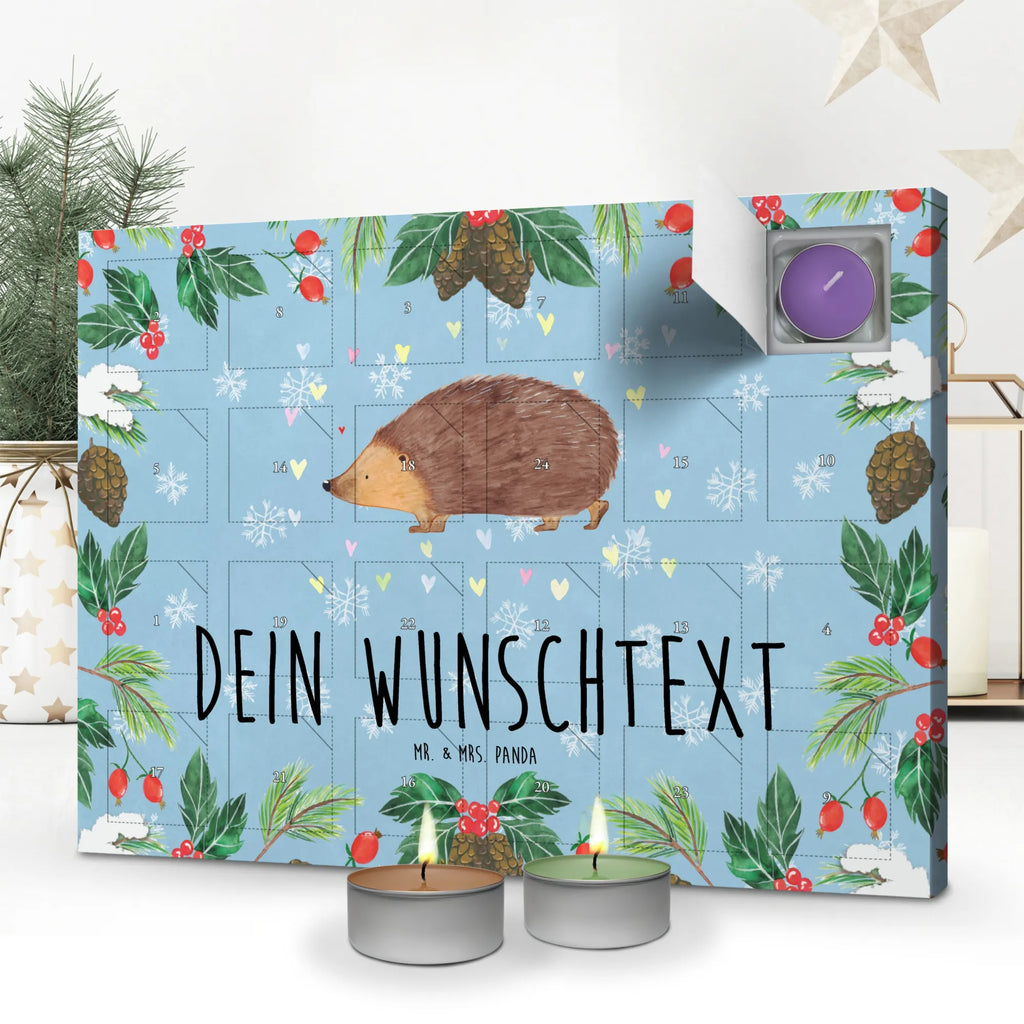 Personalisierter Duftkerzen Adventskalender Igel Herzen Personalisierter Duftkerzen Adventskalender, Tiere, Tiermotive, Gute Laune, Lustige Sprüche, Igel, Leben, Liebe, Vertrauen, Herzen, Kuss, Herz