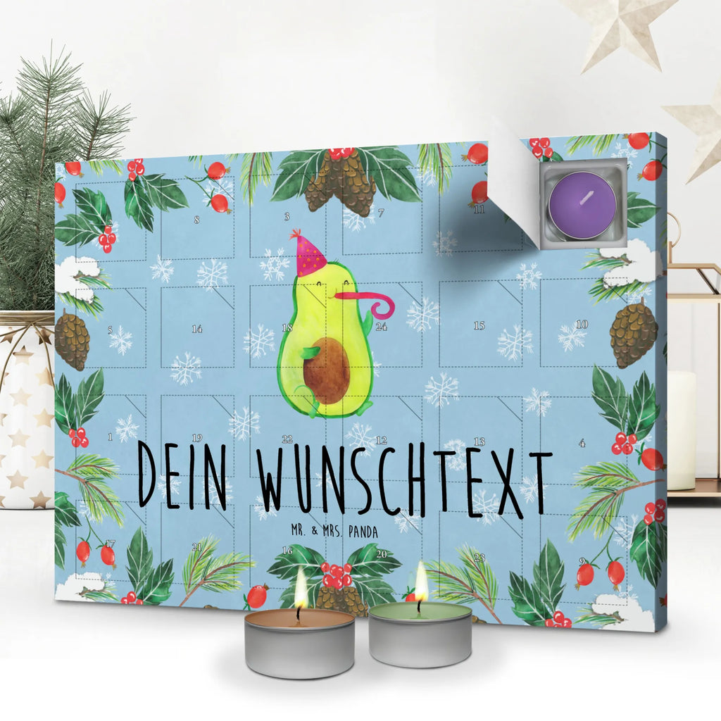 Personalisierter Duftkerzen Adventskalender Avocado Feier Personalisierter Duftkerzen Adventskalender, Vegan, Gesund, Avocado, Veggie, Geburtstag, Feier, Tröte, Fete, Feierlichkeit, Gute Laune, Party