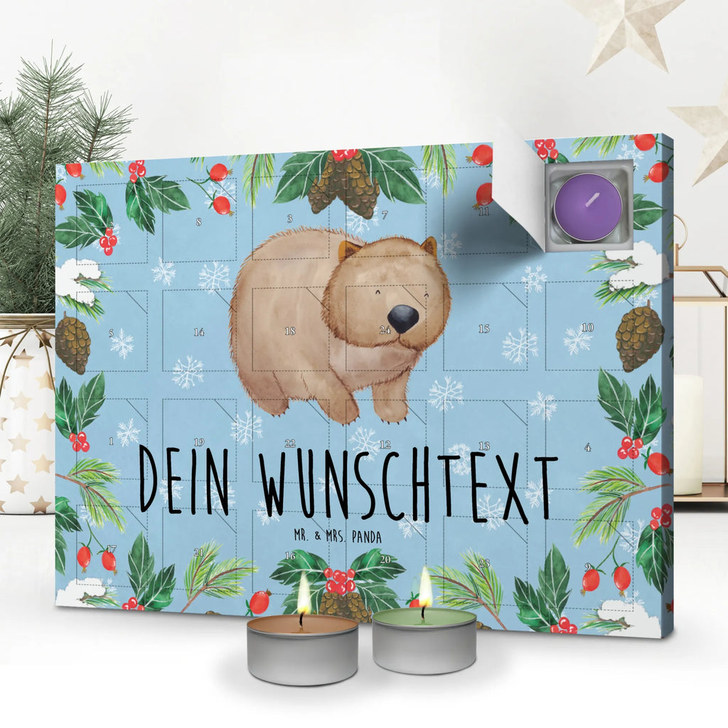 Personalisierter Duftkerzen Adventskalender Wombat Personalisierter Duftkerzen Adventskalender, Tiermotive, Tiere, Gute Laune, Lustige Sprüche, Australien, Spruch, Das Leben Ist schön, Wombat, Motivation