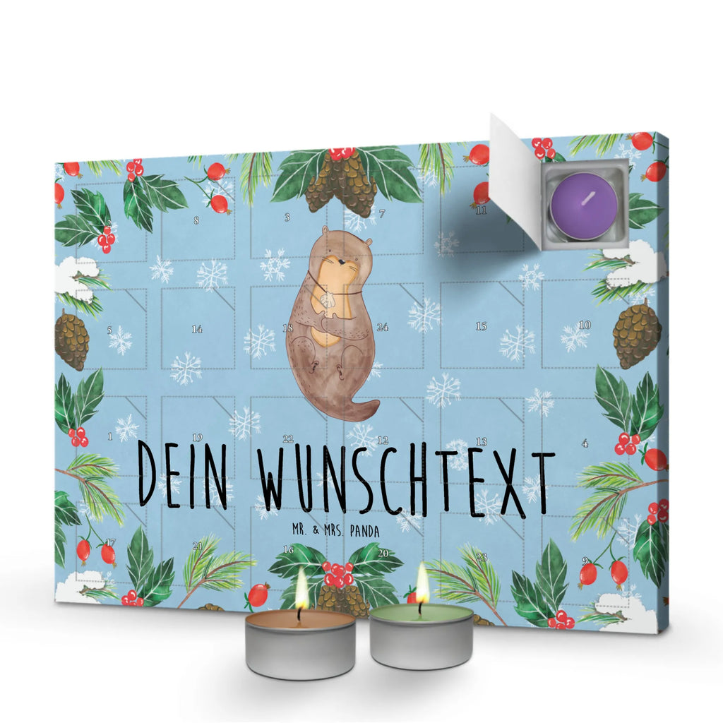 Personalisierter Duftkerzen Adventskalender Otter Muschel Personalisierter Duftkerzen Adventskalender, Seeotter, Otter, Fischotter, Tagträumen, Büro, Grübeln, Träumen, Otterliebe, Motivation