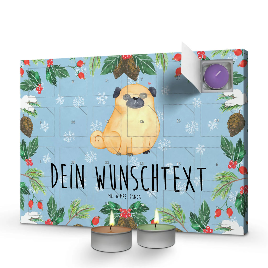 Personalisierter Duftkerzen Adventskalender Mops Personalisierter Duftkerzen Adventskalender, Hunderasse, Tierliebhaber, Hundemotiv, Haustier, Hundebesitzer, Hund, Sprüche, Liebe, Hundeliebe, Mops