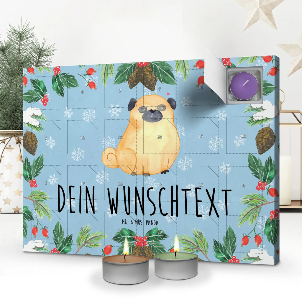 Personalisierter Duftkerzen Adventskalender Mops Personalisierter Duftkerzen Adventskalender, Hunderasse, Tierliebhaber, Hundemotiv, Haustier, Hundebesitzer, Hund, Sprüche, Liebe, Hundeliebe, Mops