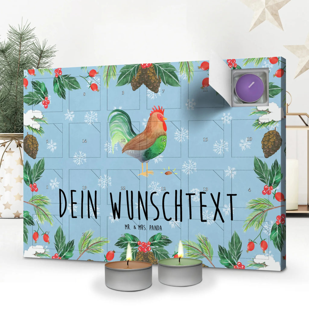 Personalisierter Duftkerzen Adventskalender Hahn Korn Personalisierter Duftkerzen Adventskalender, Landwirt, Landwirtin, Hoftiere, Bauernhof, Eier, Hahn, Korn, Natur, Henne