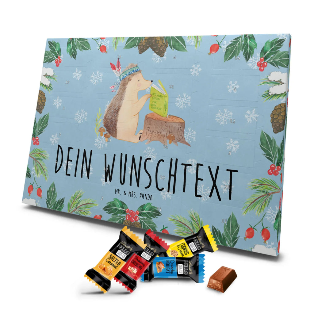 Adventskalender mit Namen Igel Federschmuck Adventskalender mit Namen, Personalisierter Adventskalender, Tiere, Waldtiere, Igel, Indianer, Abenteuer, Lagerfeuer, Camping