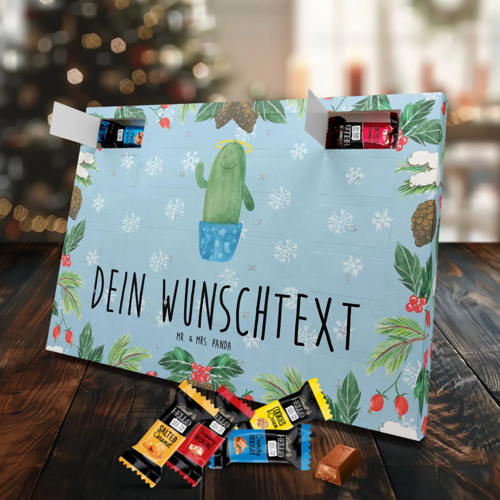 Personalisierter Schoko Adventskalender Kaktus Heilig Personalisierter Adventskalender, Adventskalender mit Namen, Kakteen, Kaktus, Heiligenschein, Familie, Kind, Schwestern, Frech, Schwester, Eltern, Freundin, Bruder, Lustig
