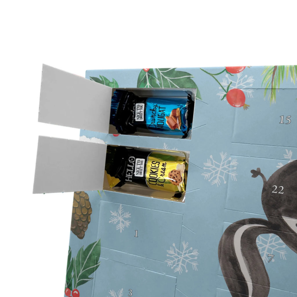 Adventskalender mit Namen Stinktier Ball Adventskalender mit Namen, Personalisierter Adventskalender, Skunk, Stinktier, Stinker, Wildtier, Verspielt, Weisheit, Stinki, Raubtier