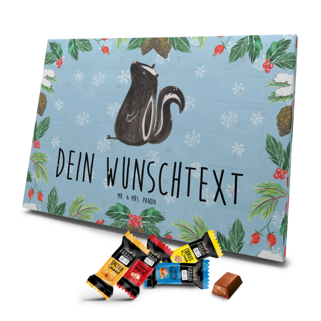  skunks siedzenie Adventskalender mit Namen, Personalisierter Adventskalender, Stinktier, Skunk, Raubtier, Wildtier, Büro, Besserwisser, Recht, Spruch, Stinki, Stinker
