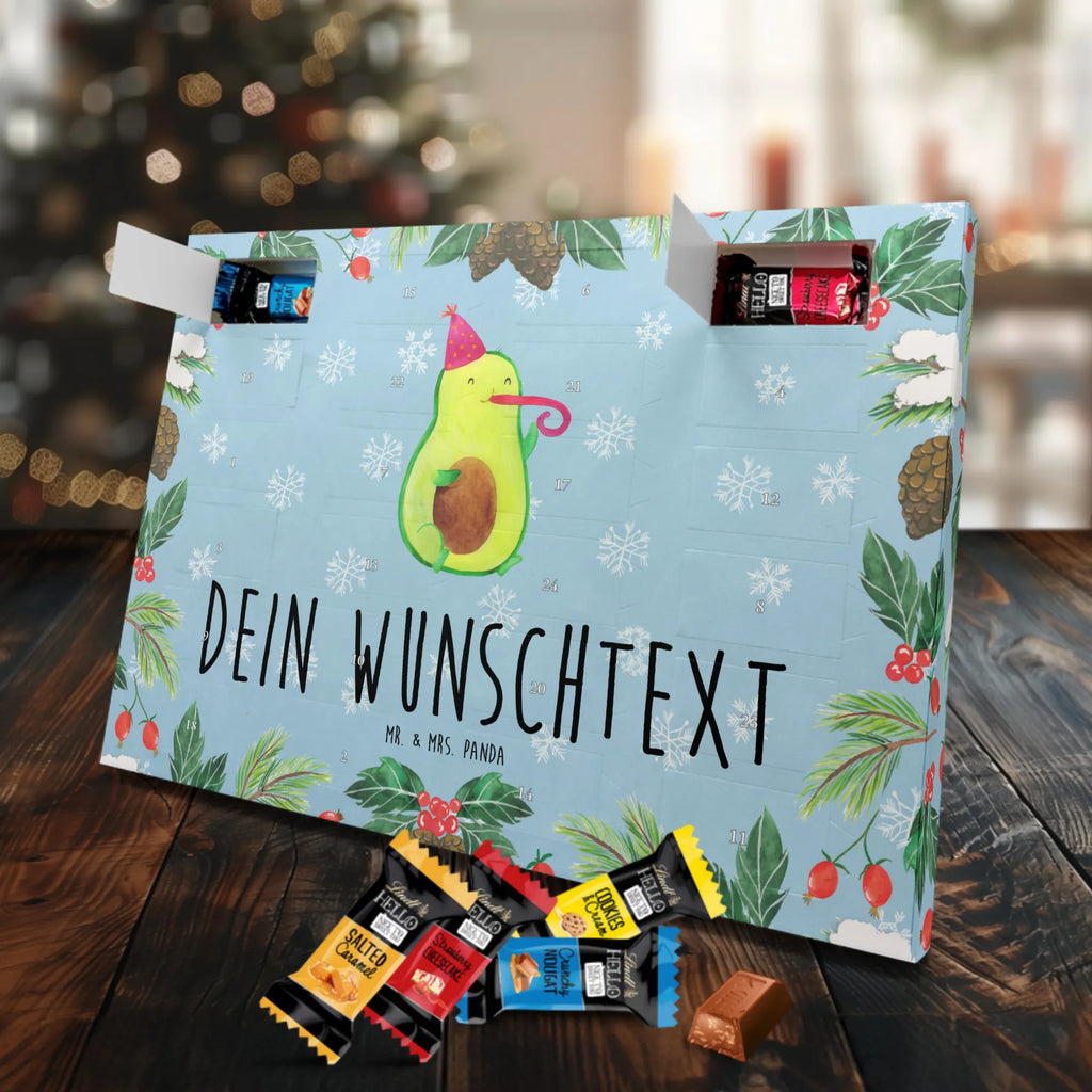 Adventskalender mit Namen Avocado Feier Adventskalender mit Namen, Personalisierter Adventskalender, Gesund, Vegan, Veggie, Avocado, Feierlichkeit, Gute Laune, Fete, Geburtstag, Party, Tröte, Feier