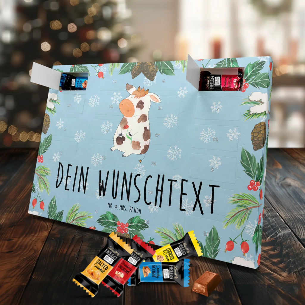 Personalisierter Schoko Adventskalender Kuh Personalisierter Adventskalender, Adventskalender mit Namen, Hoftiere, Landwirtin, Landwirt, Bauernhof, Milchkuh, Spruch, Träume, Kühe, Hof, Magie, Motivtion, Milch, Kuh, Flausen